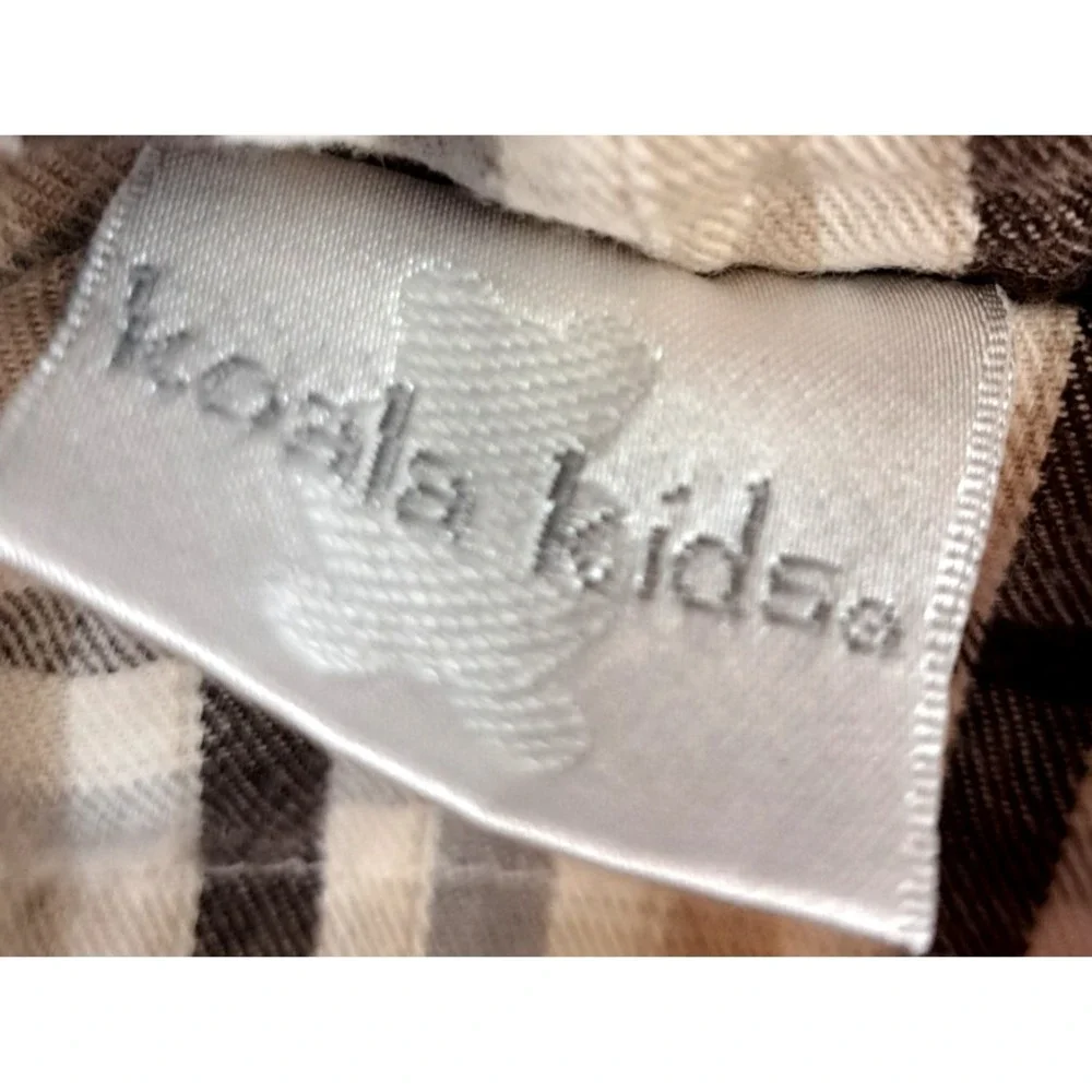 Koala Kids Nordic Corduroy‎ Coat Baby 3-6 Months Tan Plaid Lining